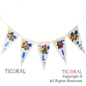 BANDERIN FELIZ CUMPLEA�OS PLASTICO x 1